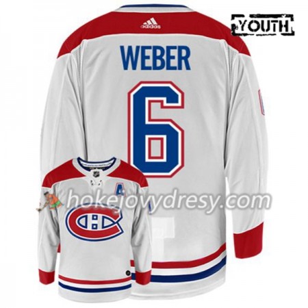 Dětské Hokejový Dres Montreal Canadiens SHEA WEBER 6 Adidas Bílá Authentic